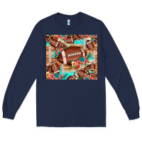 Navy football leopard cowhide Long Sleeve Tee - JahusDesignShop