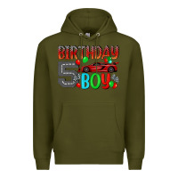 Army Green birthday boy 5 Premium Hoodie - BundleAndBundleShop