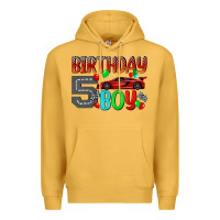 Mustard birthday boy 5 Premium Hoodie - BundleAndBundleShop