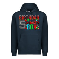 Navy birthday boy 5 Premium Hoodie - BundleAndBundleShop