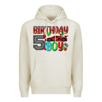 Oatmeal Heather birthday boy 5 Premium Hoodie - BundleAndBundleShop