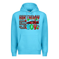 Ocean Blue birthday boy 5 Premium Hoodie - BundleAndBundleShop