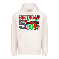 Pale Pink birthday boy 5 Premium Hoodie - BundleAndBundleShop