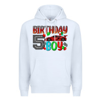 White birthday boy 5 Premium Hoodie - BundleAndBundleShop