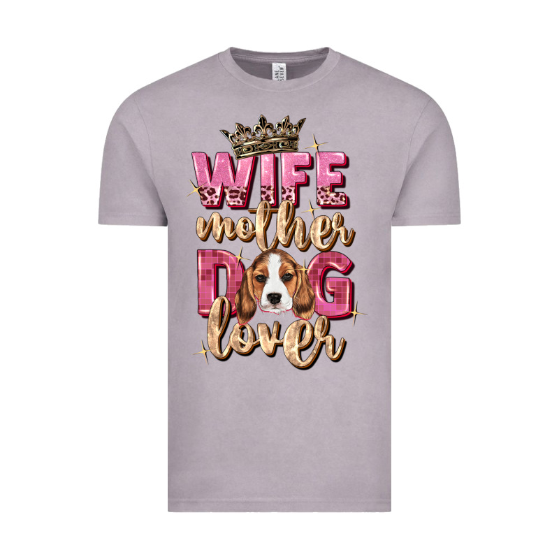 Wife Mother Dog Lover Vintage Tee by Zillion Design Studio | Teevron