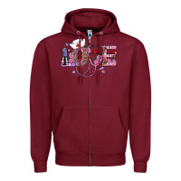 Burgundy valentine's day nurse love Zipper Hoodie - AdoDesignShop