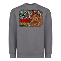 Storm merry christmas highland cow Heavyweight Sweatshirt - RanaPortraitStore