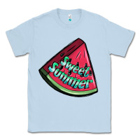 Dusty Blue sweet summer watermelon 1 Classic Tee - BundleAndBundleShop