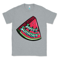 Heather Grey sweet summer watermelon 1 Classic Tee - BundleAndBundleShop