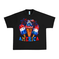 Black 4th of July America ice creams Urban Heavy Tee - Neo Western