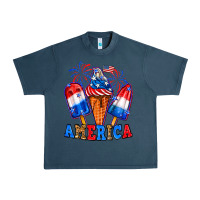 Midnight Navy 4th of July America ice creams Urban Heavy Tee - Neo Western