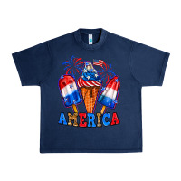 Navy 4th of July America ice creams Urban Heavy Tee - Neo Western