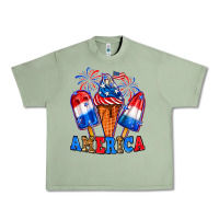 Oil Green 4th of July America ice creams Urban Heavy Tee - Neo Western