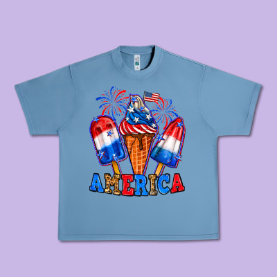 4th Of July America Ice Creams Urban Heavy Tee Designed By Neo Western