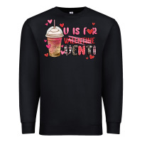 Black v is for valentine venti coffee cup Premium Sweatshirt - MaliasSmallBusiness