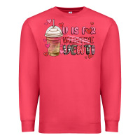 Cardinal v is for valentine venti coffee cup Premium Sweatshirt - MaliasSmallBusiness