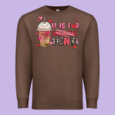 V Is For Valentine Venti Coffee Cup Premium Sweatshirt Designed By Maliassmallbusiness