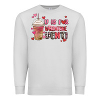 Dove Grey v is for valentine venti coffee cup Premium Sweatshirt - MaliasSmallBusiness