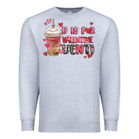 Heather Grey v is for valentine venti coffee cup Premium Sweatshirt - MaliasSmallBusiness