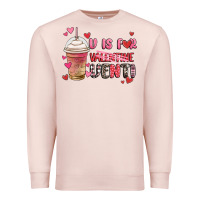 Pale Pink v is for valentine venti coffee cup Premium Sweatshirt - MaliasSmallBusiness