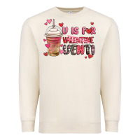 Sandshell v is for valentine venti coffee cup Premium Sweatshirt - MaliasSmallBusiness