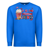 True Royal v is for valentine venti coffee cup Premium Sweatshirt - MaliasSmallBusiness