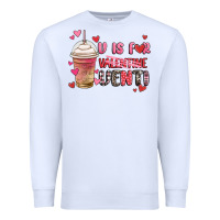 White v is for valentine venti coffee cup Premium Sweatshirt - MaliasSmallBusiness