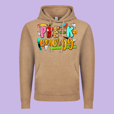 Pre K Energy Vintage Hoodie Designed By Texasbilliewilder