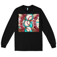 Black baseball leopard cowhide turquoise Long Sleeve Tee - JahusDesignShop