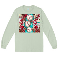 Matcha baseball leopard cowhide turquoise Long Sleeve Tee - JahusDesignShop