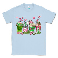 Dusty Blue botanic coffee cups Classic Tee - AdoDesignShop