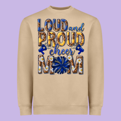 Loud And Proud Cheer Mom Heavyweight Sweatshirt Designed By Texasbilliewilder
