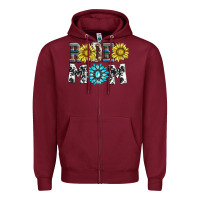 Burgundy rodeo mom Zipper Hoodie - AdoDesignShop