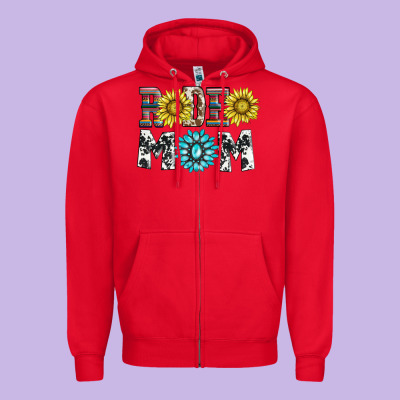Rodeo Mom Zipper Hoodie Designed By Adodesignshop