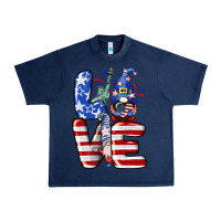 Navy Love 4th of July with gnomes 4th of july Urban Heavy Tee - CowGirlArtShop