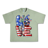 Oil Green Love 4th of July with gnomes 4th of july Urban Heavy Tee - CowGirlArtShop