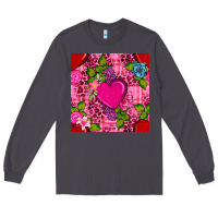Smoke valentines day flower heart with leopard seamless pattern Long Sleeve Tee - BundleAndBundleShop