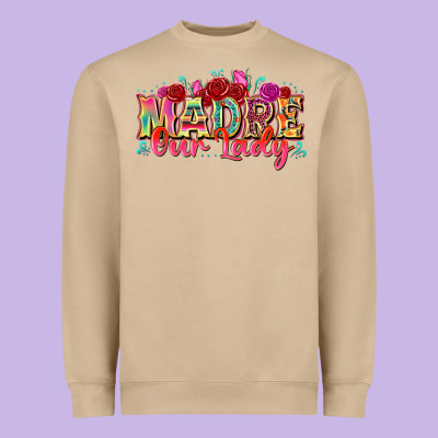 Madre Our Lady Heavyweight Sweatshirt Designed By Texasbilliewilder
