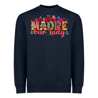 Navy madre our lady Heavyweight Sweatshirt - texasbilliewilder