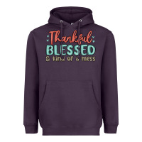 Plum thankful blessed and kind of a mess Heavyweight Hoodie - MaliasSmallBusiness