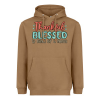 Toasted Coconut thankful blessed and kind of a mess Heavyweight Hoodie - MaliasSmallBusiness