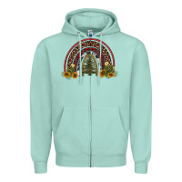 Seafoam rainbow tree Zipper Hoodie - AdoDesignShop