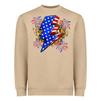 Mushroom American lightning bolt Heavyweight Sweatshirt - Zillion Design Studio