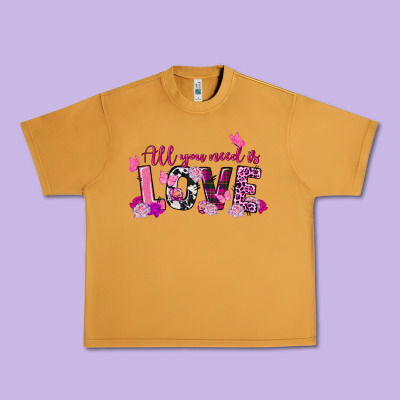 All You Need Is Love Valentine's Day Urban Heavy Tee Designed By Fadigitalartstudio