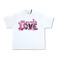 White all you need is love valentine's day Urban Heavy Tee - FaDigitalArtStudio