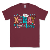 Burgundy x ray tech Classic Tee - BundleAndBundleShop