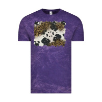 Cloud Purple black and white cowhide background Vintage Tee - BarkalooDesign