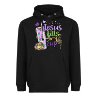 Black mardi gras jesus fills my cup Heavyweight Hoodie - MaliasSmallBusiness
