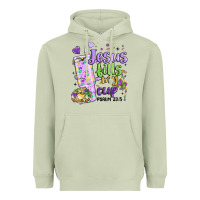 Matcha mardi gras jesus fills my cup Heavyweight Hoodie - MaliasSmallBusiness