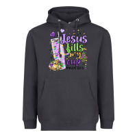Smoke mardi gras jesus fills my cup Heavyweight Hoodie - MaliasSmallBusiness